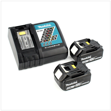 Makita DVC 260 36V Akku Rucksack Staubsauger (2x 18V) Brushless mit 2x BL1850 B 5,0 Ah Akku und DC18RC Ladegerät - Toolbrothers