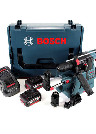 Bosch GBH 18V-26 F Akku Bohrhammer 18V 2,6J SDS-Plus in L-Boxx mit GDE 18V-16 Staubabsaugung, 2 x 5Ah Akku und Ladegerät - Toolbrothers