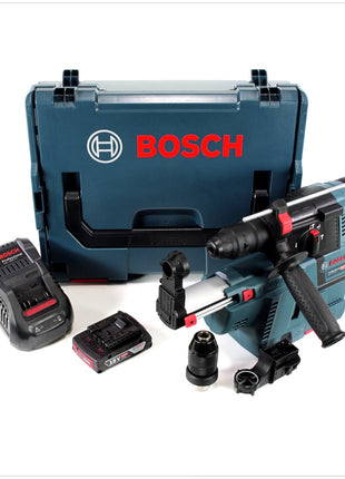 Bosch GBH 18V-26 F Akku Bohrhammer 18V 2,6J SDS-Plus in L-Boxx mit GDE 18V-16 Staubabsaugung, 1x 2Ah Akku und Ladegerät - Toolbrothers