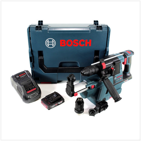 Bosch GBH 18V-26 F Akku Bohrhammer 18V 2,6J SDS-Plus in L-Boxx mit GDE 18V-16 Staubabsaugung, 1x 2Ah Akku und Ladegerät - Toolbrothers