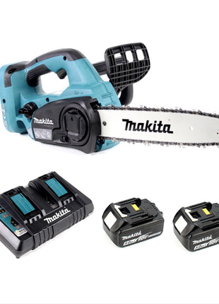 Makita DUC 302 PT2 Akku Kettensäge 36V 30cm + 2x Akku 5,0Ah + Doppelladegerät - Toolbrothers