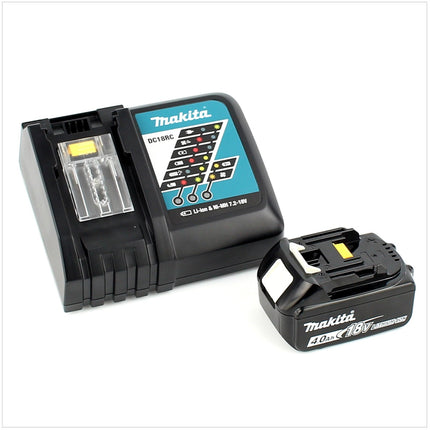 Makita DHP 483 RM1J 18 V Li-Ion Perceuse visseuse à percussion sans fil 18 V Brushless en Coffret MAKPAC + 1x Batterie BL 1840 4,0 Ah + Chargeur DC18RC