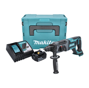 Makita DHR 241 RF1J 18 V Li-Ion Perforateur-Burineur sans fil SDS-Plus + Boîtier Makpac + 1x Batterie BL 1830 3,0 Ah + Chargeur DC 18 RC