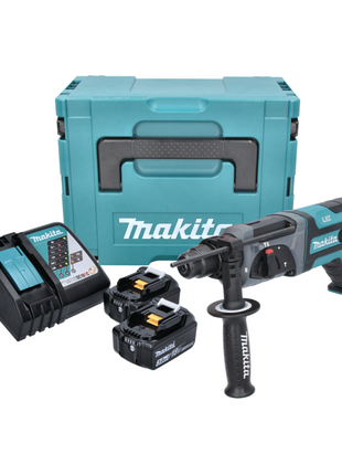 Makita DHR 241 RFJ Akku Bohrhammer 18 V 2 0 J SDS plus 2x Akku 3 0 Ah Ladegeraet Makpac 1 - toolbrothers