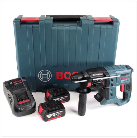 Bosch GBH 18V-20 Professional Akku Bohrhammer mit SDS-plus + 2 x 6 Ah Akku + Ladegerät in Transportbox - Toolbrothers