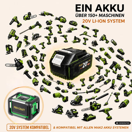 Radio de chantier Procraft PJS20bb à batterie 20 V 80 W FM DAB+ Bluetooth Solo - sans batterie, sans chargeur