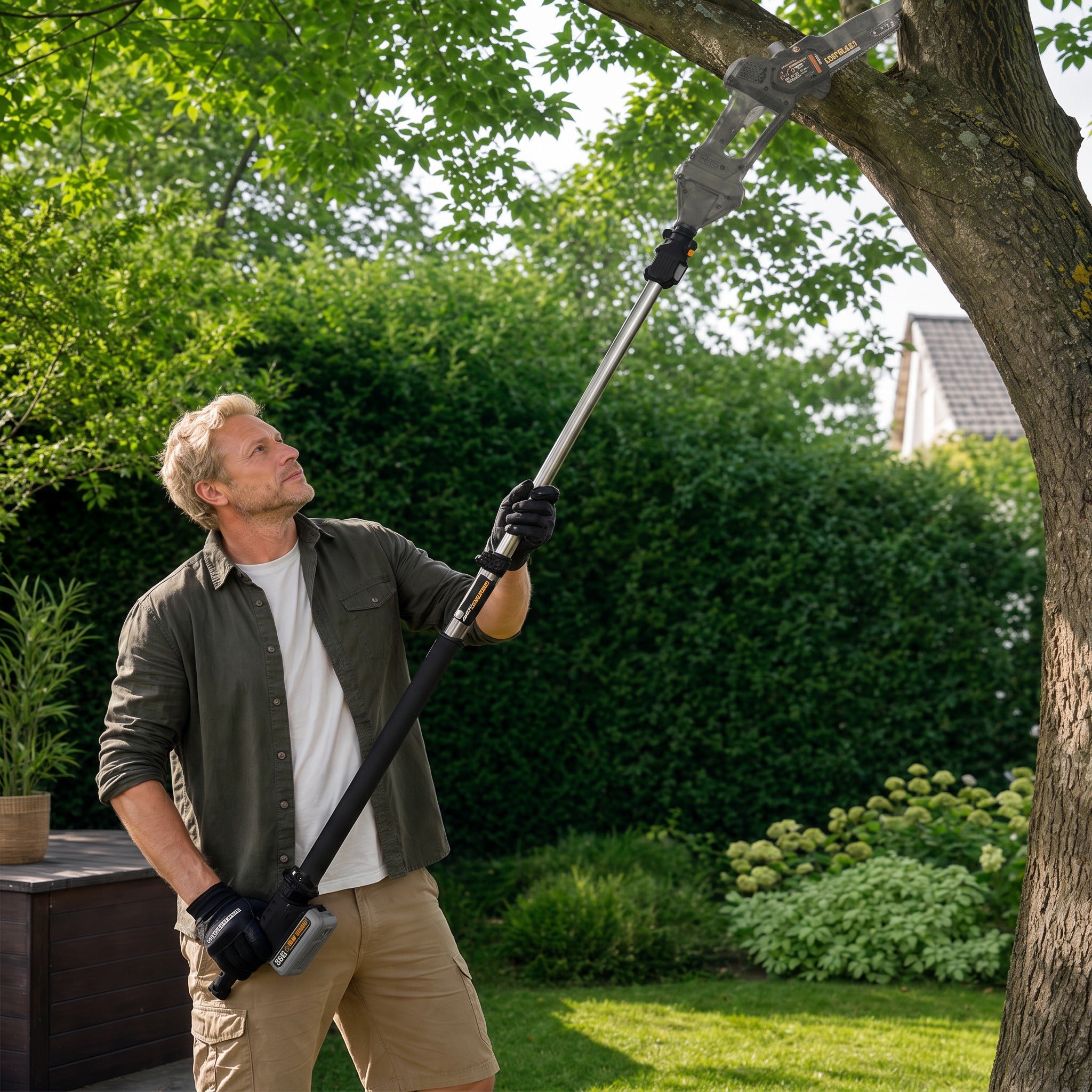 Procraft EP2.0R Rallonge télescopique Rehausse 1,2 - 2,0 m pivotante pour tronçonneuse