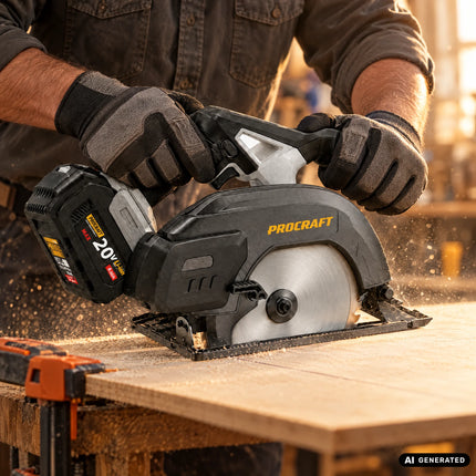 Scie circulaire sans fil Procraft Industrial CS185A-BB 20 V 185 mm Brushless Solo - sans batterie, sans chargeur
